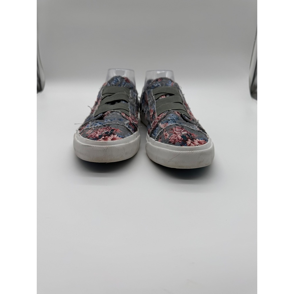 Blowfish Malibu Marley Floral Slip On Sneakers Grey Pink Canvas Shoes Women 8.5 - Picture 3 of 7